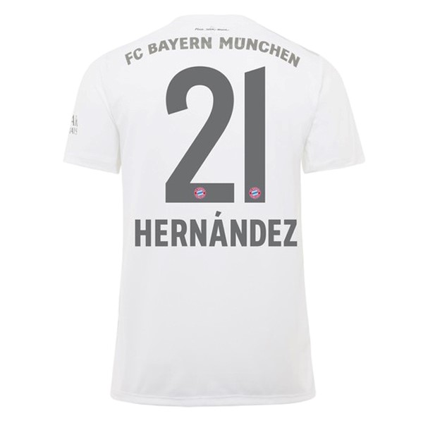 Camiseta Bayern Munich NO.21 Hernández Replica Segunda Ropa 2019/20 Blanco